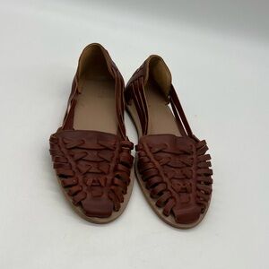 Nisolo Brown Woven Flats
